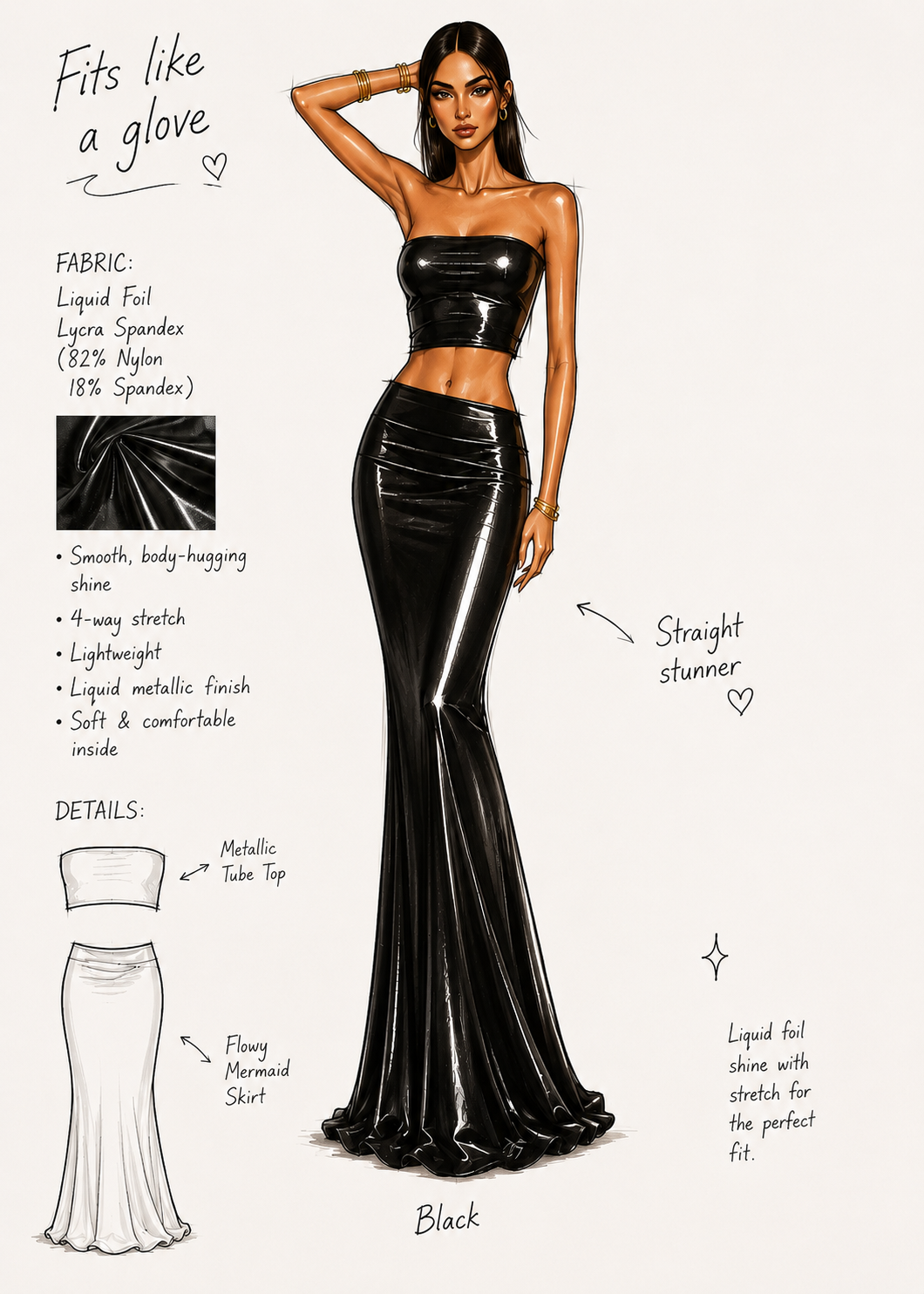 LIQUID DOLL SET BLACK
