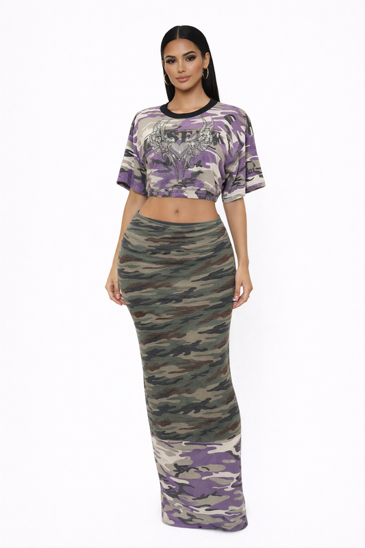 GREEN PURPLE CAMO SET