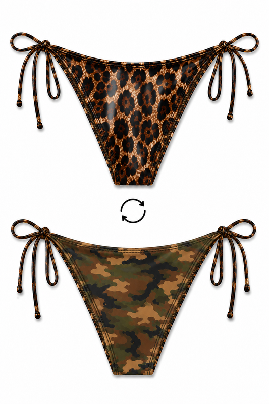 REVERSIBLE LIQUID BIKINI BOTTOM
