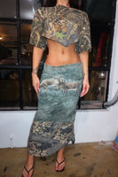 CAMO ANIMAL MAXI SKIRT