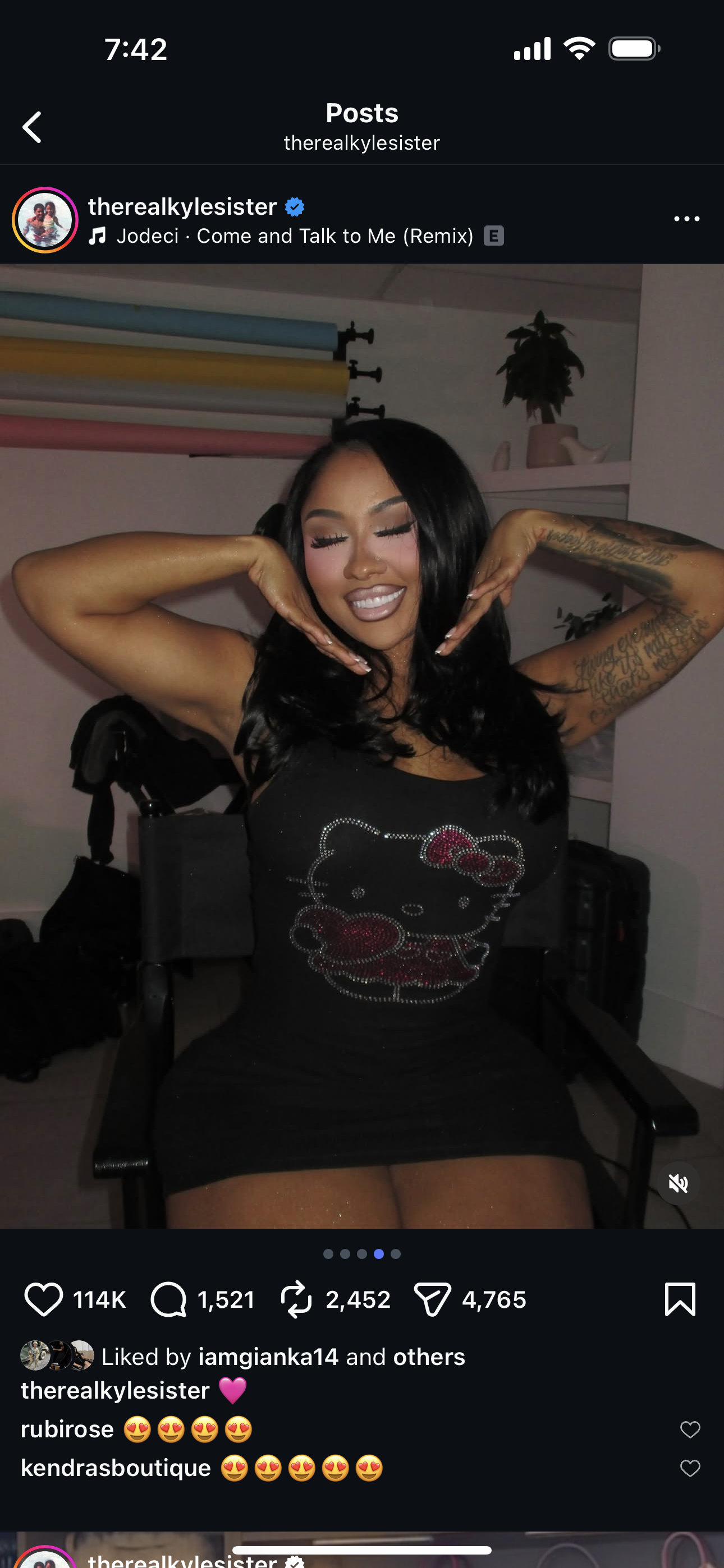 HELLO KITTY RIBBED DRESS