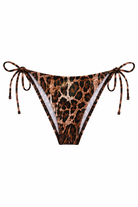 LEOPARD LIQUID BIKINI BOTTOMS