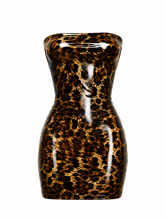 LEOPARD LIQUID DRESS