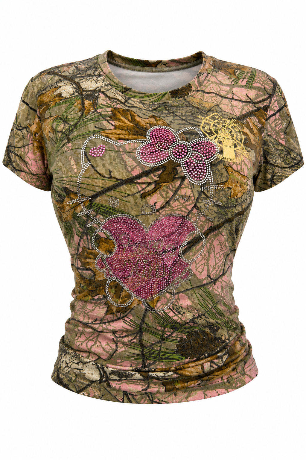 CAMO KITTY BABY TEE O/S